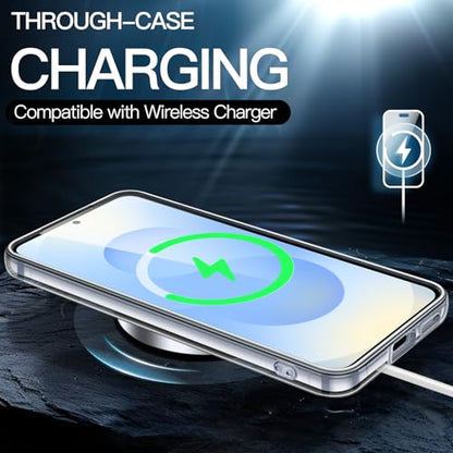 JETech Case for Samsung Galaxy S25 5G, Non-Yellowing Shockproof Bumper Protective Phone Cover, Anti-Scratch Hard PC Back (Clear) - color: Clear, size: Galaxy S25