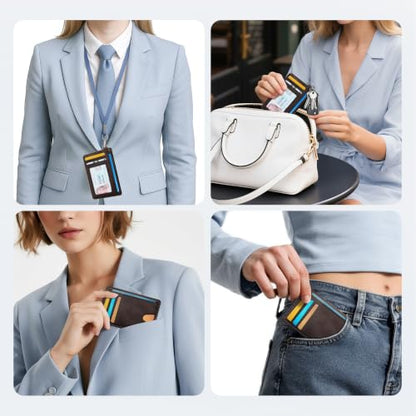 Mayski Slim Wallet, Credit Card Holder for Women, Minimalist Front Pocket RFID Blocking Card Cases, Small Wallet Women Men(CH Coffee) - color: CH Coffee