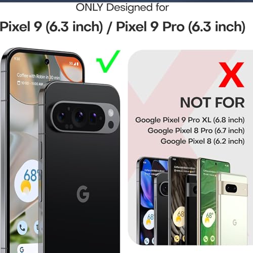 Battery Case for Pixel 9/9 Pro,10000mAh Portable Protective Smart Wireless Charging Case Support Carplay Compatible with Pixel 9/9 Pro(6.3 inches)Rechargeable Extended Battery Charger Cover(Black) - size: for Pixel 9/9 Pro
