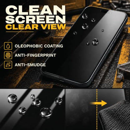DEWALT Heavy Duty Glass Screen Protector for iPhone 17 Air, 2 Pack - size: iPhone 17 AIR
