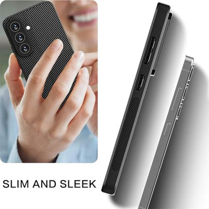 AICase for Samsung Galaxy S26 Case, Carbon Fiber Design Thin Slim Fit Shockproof Hybrid Hard PC Soft TPU Bumper Drop Protection Lightweight Aramid Fiber Protective Cover - color: Carbon Fiber, size: S26