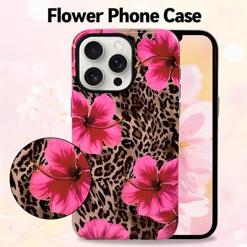 Lovmooful for iPhone 12 Pro Max Case Cute Flower Leopard-Hibiscus | Compatible for iPhone 12 Pro Max Case,Aesthetic,Hibiscus,Floral,2 in 1,for Women Girls,Soft TPU+PC,Shockproof,Protective - size: iPhone 12 Pro Max