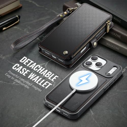for iPhone 17 Pro Max - Phone Case Wallet Magnetic, Black - color: Black, size: iPhone 17 Pro Max