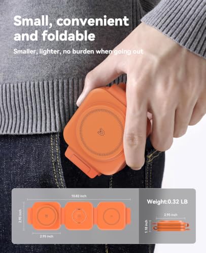 3 in 1 Charging Station for Apple, Foldable Magnetic Wireless Charger Dock - size: 15W Orange 1Pack