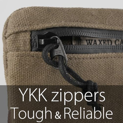 diodrio Belt Zipper Pouches for Men Women Compact EDC Pouch, YKK Zipper, Anti-theft Pickpocket Proof Safety Wallets, Waist Pack for Traveling Hiking, Water Resistant, Tough Waxed Canvas, Olive - color: Olive Small