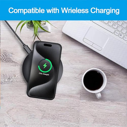 Battery Case for iPhone 15 Pro, Upgraded 10000mAh Battery Pack Rechargeable Charger Case with Carplay Wireless Charging Compatible for iPhone 15 Pro(6.1 inch) External Battery Charging Cover(Black) - size: iPhone 15 Pro (6.1 inch)-10000mAh