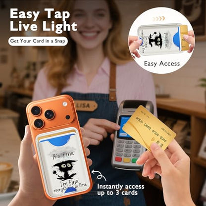 Compatible with Magsafe Wallet Magnetic Card Holder - White Funny Skull Wallets for Women Teen Girls Cute for iPhone 17/16/15/14/13/12 Series Slim for Apple Mag RFID Magnet,Fit 3 Cards - color: White Funny Skull