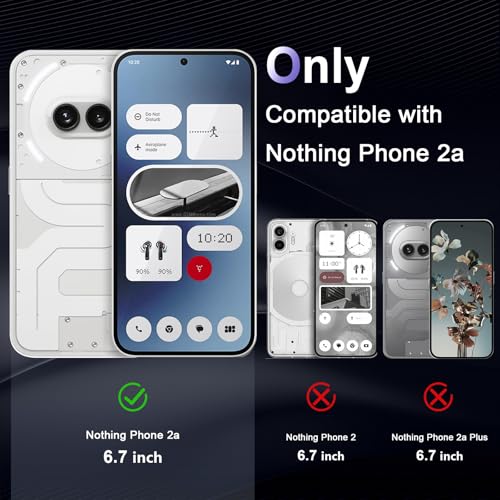 Case for Nothing Phone 2a/2a Plus, Military Grade Drop Protection Phone Case, Yellowing Resistant, Anti-Scratch Hard PC Back, Shockproof Hard Ultra-Thin Protective Cover, Clear - size: Nothing Phone 2a/2a Plus