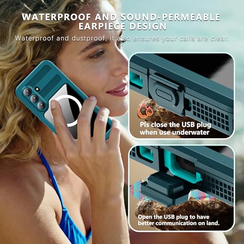Waterproof Phone Case for Samsung Galaxy S26 Plus Protective Teal - color: Teal, size: Samsung Galaxy S26 Plus