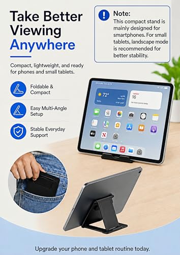 JIFANPAUL Foldable Phone & Tablet Stand Compatible with iPhone/iPad - size: S