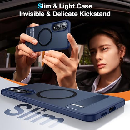 for Samsung Galaxy S25 Edge Case with MagSafe - color: Blue, size: Galaxy S25 Edge with Stand