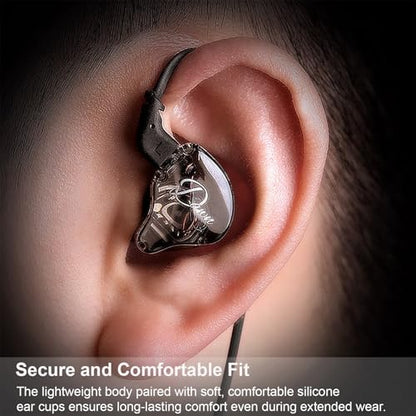 KZ Dawn IEM Earphones for Musicians, 3.5mm in-Ear Monitor Headphones no Mic, Noise Isolating Wired Earbuds for Studio, Gaming & All-Day Wear - size: 3.5mm No Mic