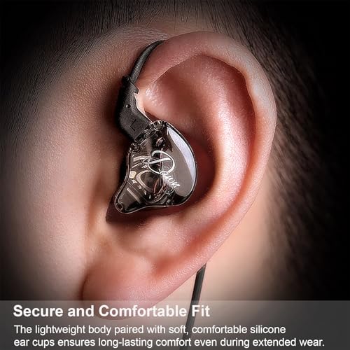 KZ Dawn IEM Earphones for Musicians, 3.5mm in-Ear Monitor Headphones with Mic, Noise Isolating Wired Earbuds for Studio, Gaming & All-Day Wear (Pack of 2) - size: 3.5mm With Mic (Pack of 2)