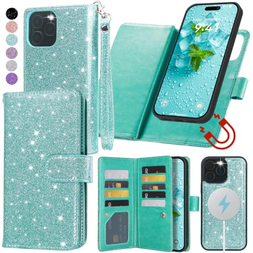 Varikke Wallet Case for iPhone 15 Pro Compatible with Magsafe, Mint Green - color: (Compatible with MagSafe) Mint, size: iPhone 15 Pro 6.1"