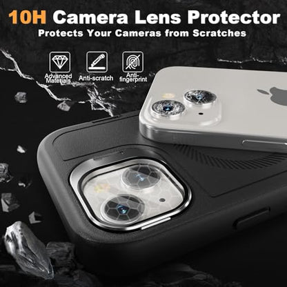 Follaroma for iPhone 13 Case with Stand & Built-in Camera Cover, MagSafe Compatible, Heavy-Duty Shockproof Protection, Magnetic & Rugged Phone Cover for iPhone 13 6.1'', Black - color: Black
