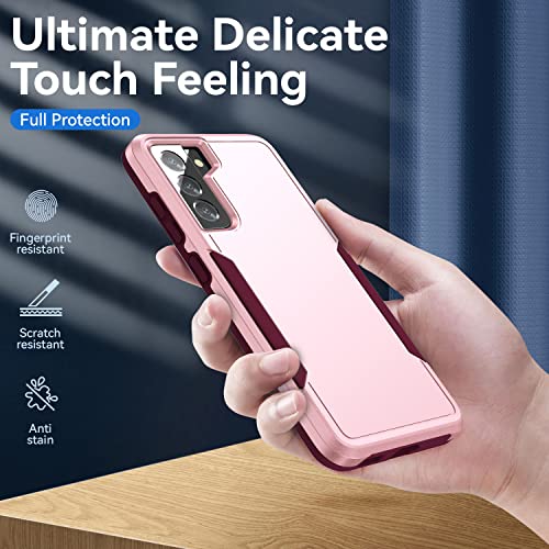 for Samsung Galaxy S21 Plus Case, with HD Screen Protector [Military Grade Drop Tested] Heavy-Duty Tough Rugged Shockproof Protective Case for Samsung S21 Plus, Pink - color: Pink