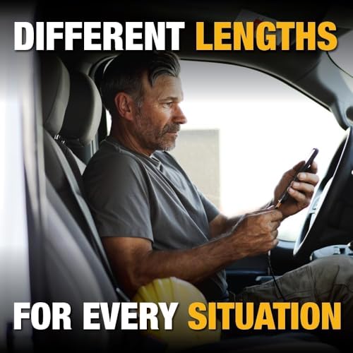 DEWALT Heavy Duty USB to USB C Cable, Jobsite Type C Cable, High Speed, 6ft - size: 6 ft