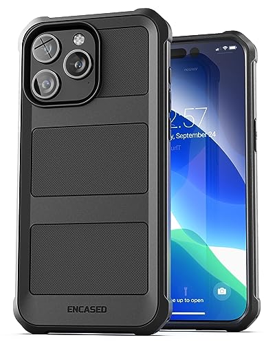 ENCASED Compatible with iPhone 15 Pro Case - Military Grade Protection with 360 Rugged Full-Body Coverage (iPhone 15 Pro) Black - size: iPhone 15 Pro