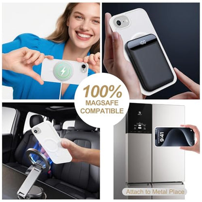 Harryshell Compatible with iPhone 16e / 17e Case Wallet Multi Zipper Detachable Removable Cover Purse with RFID Blocking Card Slots Holder Mirror Crossbody Strap (Compatible with Magsafe - White) - color: Compatible with Magsafe - White, size: iPhone 16e