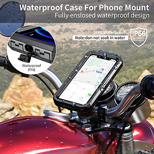 Kewig Motorcycle Phone Mount with Aluminum Alloy Handlebar Mount Base - size: L