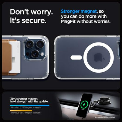 Spigen for iPhone 15 Pro Case, Ultra Hybrid MagFit [Anti-Yellowing] [Compatible with Magsafe] - Frost White - color: Frost White, size: iPhone 15 Pro