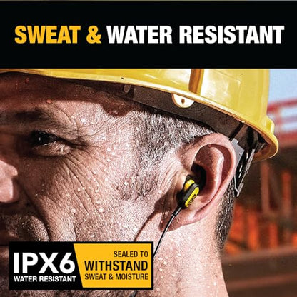 DEWALT Heavy Duty Wired Earphones with Microphone, 3.5mm - style: 3.55mm Headphones