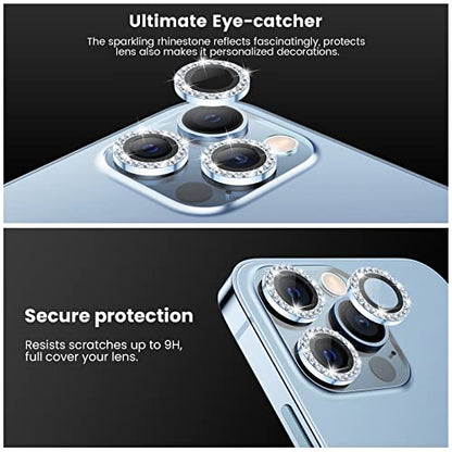 Tensea Bling Camera Lens Protector for iPhone 13 Pro/iPhone 13 Pro Max - color: Sierra Blue Diamond