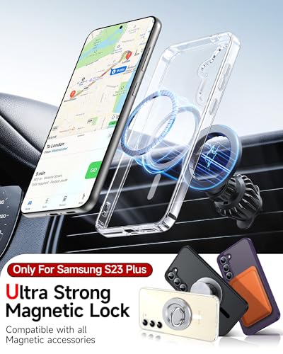 LeYi for Galaxy S23 Plus Phone Case: [Mag-Safe Fit] with Raised Camera Guard, Matte Translucent Slim Translucent Soft-Touch Protective para Samsung S23 Plus 5G Case, Clear - color: Clear, size: Galaxy S23 Plus (6.6 Inch)