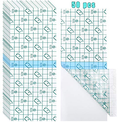 BBTO 50 Pcs Transparent Waterproof Adhesive Dressing Bandage, 10 x 4 Inch - size: 10x4 Inch (Pack of 50)
