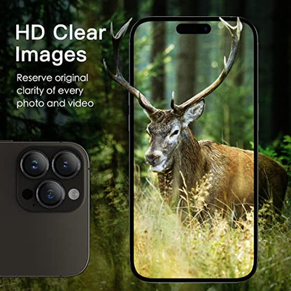 JETech Camera Lens Protector for iPhone 14 Pro/14 Pro Max, Space Black - color: Space Black