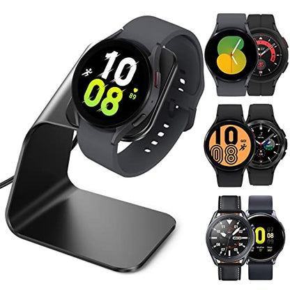 NANW Charger Dock Compatible with Samsung Galaxy Watch 7/6/5 Pro/4/3/Active 2 - USB Replacement Charging Cable Dock Stand Accessories