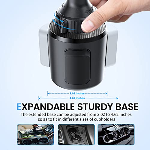 APPS2Car 15W Qi Fast Wireless Car Charger Solid Cup Holder Phone Mount