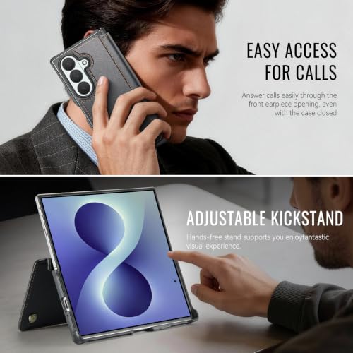 for Samsung Galaxy Z Fold 8 Ultra - Case Wallet Slim, Black - color: Black, size: Samsung Galaxy Z Fold 8 Ultra