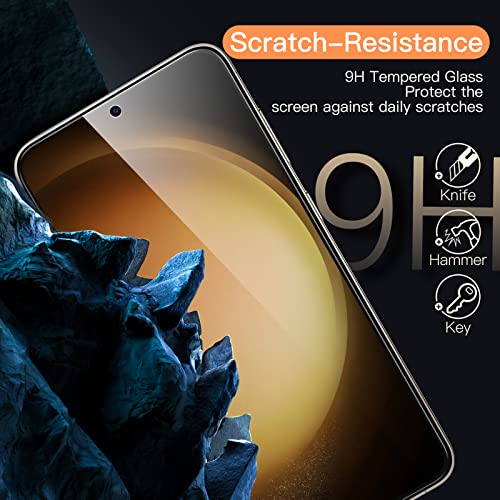 JETech Screen Protector for Samsung Galaxy S23, 3-Pack | HD Clear, Fingerprint ID Compatible, Anti-Scratch Glass - size: Galaxy S23