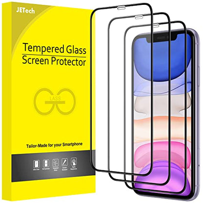 JETech Full-Coverage Screen Protector for iPhone 11/XR, 3-Pack