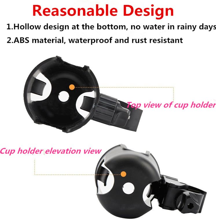 Universal Stroller Cup Holder with Phone Mount – 2-in-1 Adjustable Drink Caddy for Bikes, Walkers & Scooters – Secure Stroller Attachment for Coffee, Water Bottle & Smartphone