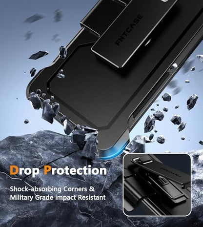 FNTCASE for Moto G 2026/2025 Case, Moto G Play 2026 Case with Belt-Clip | Heavy Duty Drop Protection, Rugged Holster, Military Grade Shockproof Protective Cell Phone Cover - color: Black