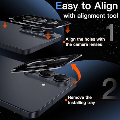JETech Camera Lens Protector for Samsung Galaxy S26 Plus, Black, 1 Set - size: Galaxy S26 Plus