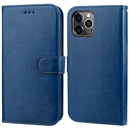 Bocasal Detachable Wallet Case Card Holder for iPhone 11 Pro Max Blue - color: Blue