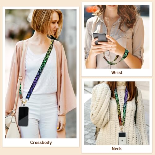 TiMOVO Phone Lanyard Crossbody Wrist Strap, Adjustable Anti-Theft Phone Strap for All Phone Case, lanyard for Women and Men - color: Dog Footprints