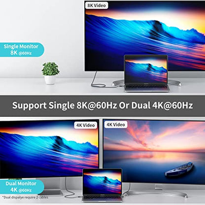 Cable Compatible with Thunderbolt 4 Cable 1ft, Right Angle USB4 Cable, with 40Gbps Data Transfer, PD100W Charging, Nylon Braided USB C Cable, Single 8K or Dual 4K Display, for MacBook Pro/Air