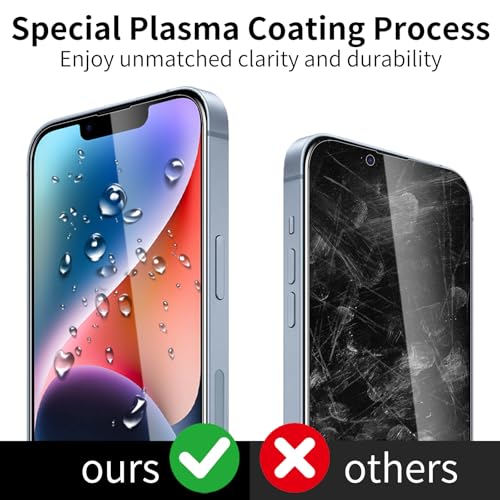 3 Pack Tempered Glass Screen Protector for iPhone 14 Plus/13 Pro Max, 9H Hardness, Scratch Resistant, HD Clear, Case Friendly, Bubble-Free, Easy Install - size: iPhone 14 Plus/13 Pro Max