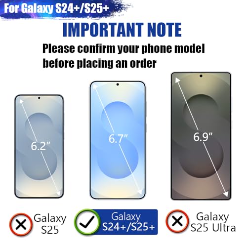 [Upgraded Battery Case for Samsung Galaxy S25+ / S24+, 5000mAh Rechargeable Extended Battery Charging Charger Case, Add 100% Extra Juice (6.7 Inches) Black