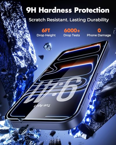 UNBREAKcable 4-Pack iPhone 17 Pro Screen Protector, 9H Hardness | 9H tempered glass | 99.99% HD clarity | Double Shatterproof|alignment frame easy install | case-friendly - size: iPhone 17 Pro
