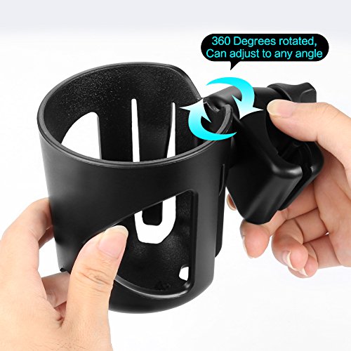 Accmor Stroller Cup Holder, Cup Holder for Walker Bike Wheelchair - color: All Black