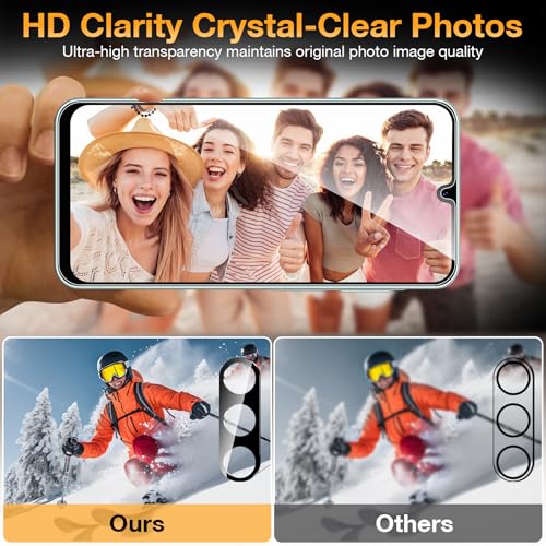 2+2 Pack for Samsung Galaxy A26 Privacy Screen Protector & Camera Lens Protector, Anti Spy Shatterproof Tempered Glass Film with Easy Installation Frame, Bubble Free Case Friendly - size: Samsung Galaxy A26