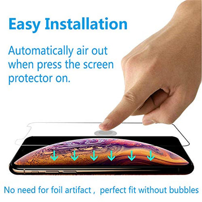 SAMKE Tempered Glass Screen Protector for iPhone XS Max/11 Pro Max, 6.5in - size: iPhone 11Pro Max and iPhone XS Max (6.5-inch)