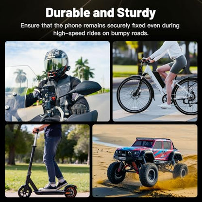 Anti-Theft Motorcycle Phone Mount Holder, High-Strength Plastic - style: M lite