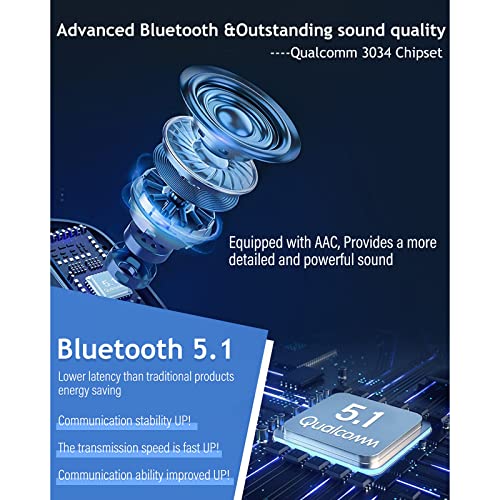 MONODEAL Bone Conduction Headphones with Mic,Open Ear Headphones Wireless Bluetooth 5.1/Mute Function/Multi-Point Capable,Air Conduction Headset with Noise Canceling Mic,for Driving Home Office