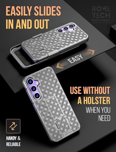 Designed for Samsung Galaxy S24 Plus Case with Belt Clip Holster | Rugged Holster & Protective Phone Case Combo with Anti-Slip Texture - Black - style: Galaxy S24 Plus